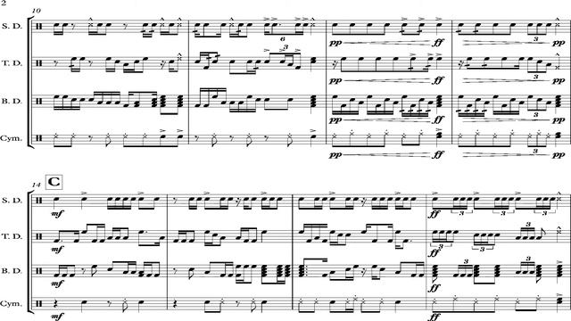 (The Duel) Drumline Cadence - Sheet Music смотреть онлайн