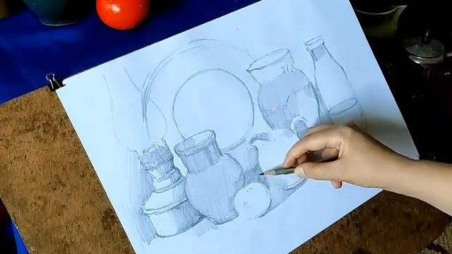 рисунок с натуры (графические материалы)/ How to draw a still life смотреть онлайн