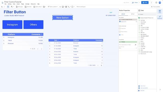 Advanced Data Filtering with Looker Studio Buttons: Step-by-Step Guide смотреть онлайн
