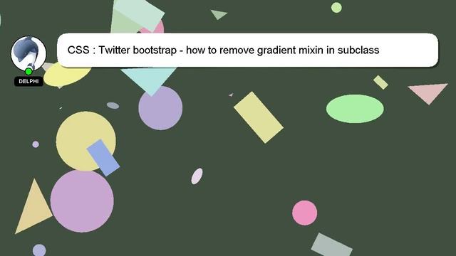 CSS : Twitter bootstrap - how to remove gradient mixin in subclass смотреть онлайн