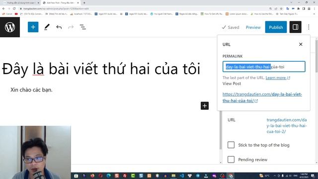 Thay đổi URL (đường dẫn / path) của bài viết trong WordPress [100 ngày làm web] смотреть онлайн