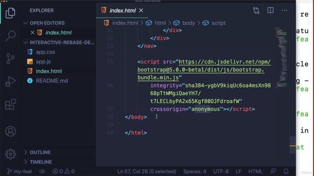 004 Fixing Up & Squashing Commits With Interactive Rebase смотреть онлайн