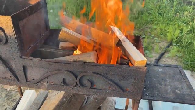 Шашлык из свиной шеи с маринованным луком. Очень сочный и вкусный рецепт! смотреть онлайн