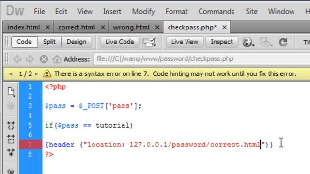 PHP: Creating a very simple password using an IF statement (Part 2) смотреть онлайн