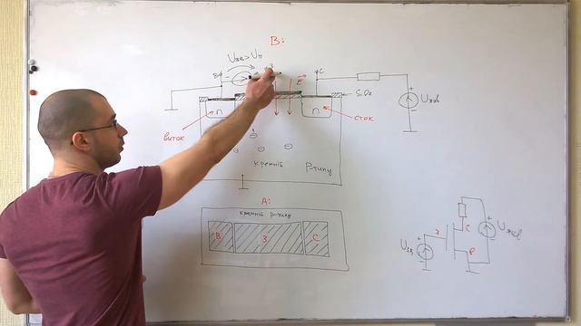 Тема 5.7.1. Принцип роботи польового МДН транзистора з індукованим n-каналом. смотреть онлайн