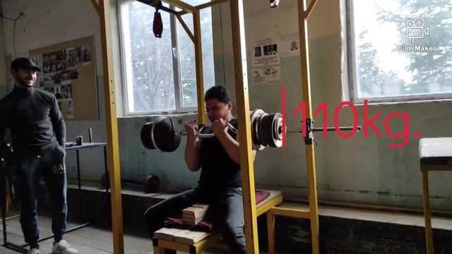 Bacho Saginashvili biceps training 110kg!! смотреть онлайн