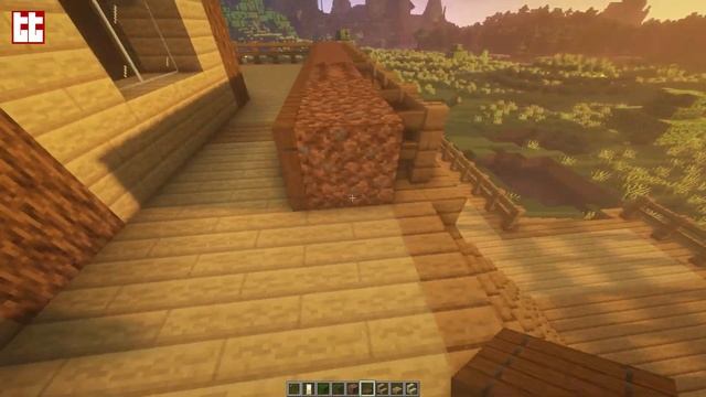 Minecraft tutorial: How to build survival wooden farm house | Easy build tutorial (4K Utra HD) смотреть онлайн