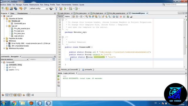 Login/Inicio de sesión en JAVA, conectado a una base de datos MySQL Y dando de Alta al usuario (2/5 смотреть онлайн