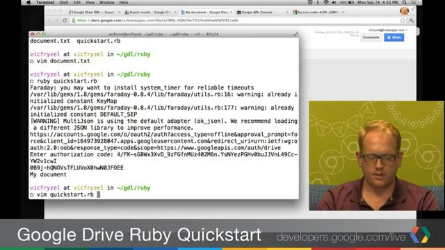 Google Drive SDK: Writing your first Drive app in Ruby смотреть онлайн