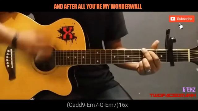 Wonderwall - Oasis (Guitar Cover With Lyrics & Chords) смотреть онлайн