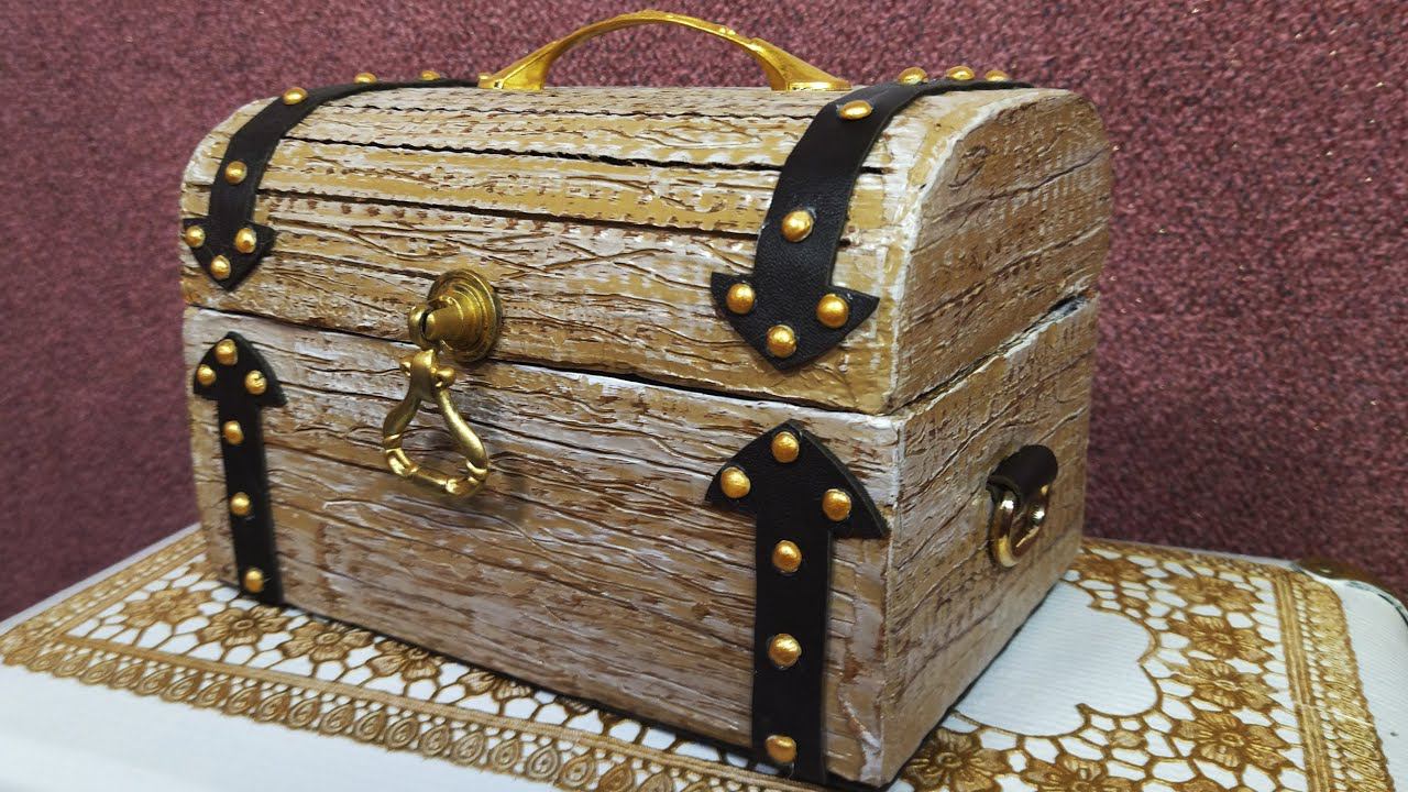 Красивый сундучок из картона своими руками | ВАУ идея из картона смотреть онлайн