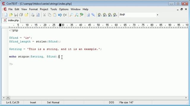 Beginner PHP Tutorial - 48 - String Functions: String Position Part 1 смотреть онлайн