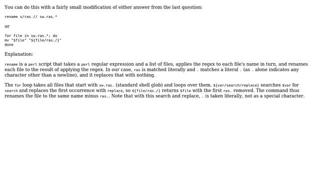 Unix & Linux: How can I rename multiple files by removing a character or string? (4 Solutions!!) смотреть онлайн