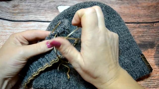 МК. Двойная мужская шапка спицами. смотреть онлайн