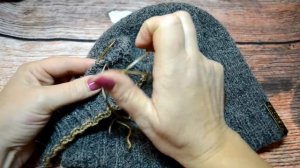 МК. Двойная мужская шапка спицами.