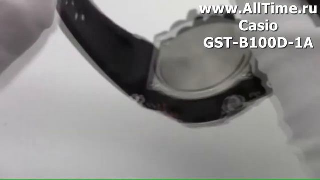 Обзор. Мужские наручные часы Casio G-SHOCK GST-B100D-1A с хронографом смотреть онлайн