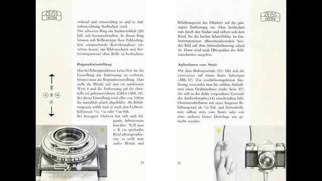 ZEISS IKON CONTAFLEX GEBRAUCHSANLEITUNG смотреть онлайн