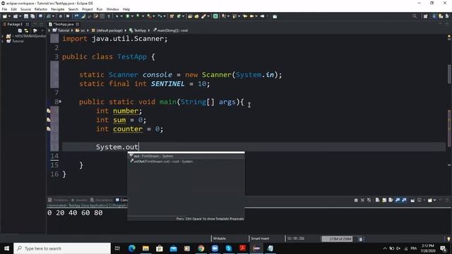 Sentinel-controlled while loop - Java tutorial with PRACTICAL example смотреть онлайн