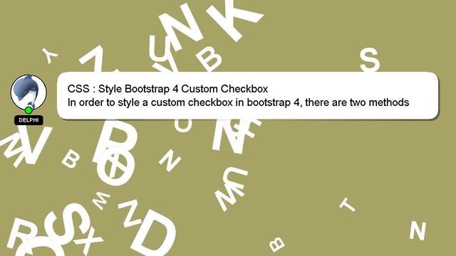 CSS : Style Bootstrap 4 Custom Checkbox смотреть онлайн