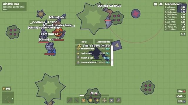 MooMoo.io New combo! Boost pads + Insta! смотреть онлайн