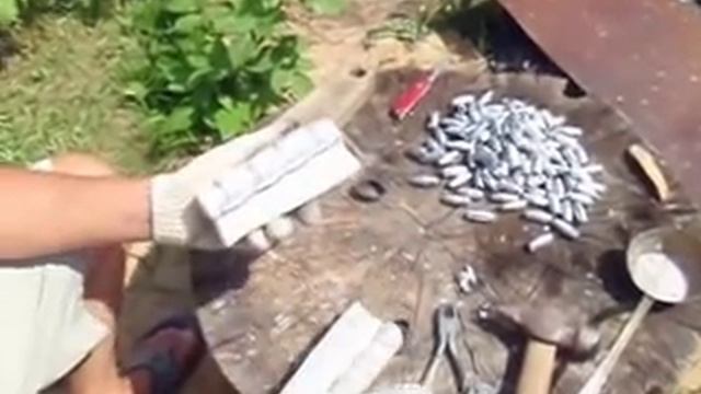 Самый простой способ литья грузил. Cast net making. смотреть онлайн