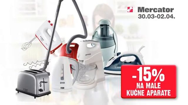 Mercator: Mali kućni aparati -15%, 30.03. - 02.04.2017. смотреть онлайн