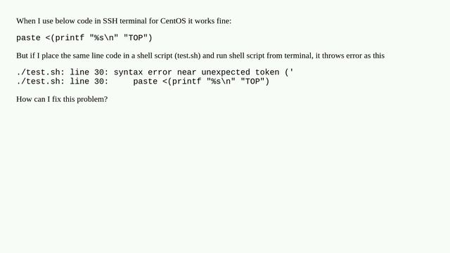 Syntax error near unexpected token `(' смотреть онлайн