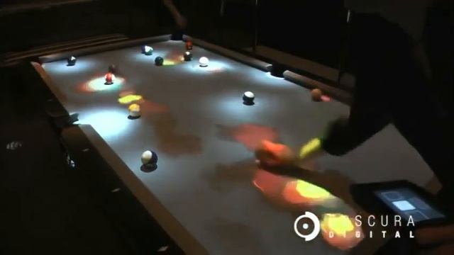 Obscura CueLight - бильярдный стол с проектором смотреть онлайн