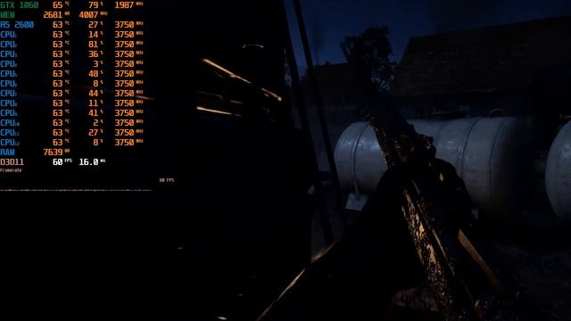Battlefield 1, Ryzen 5 2600,GTX 1060 3gb, Тест железа,Геймплей смотреть онлайн