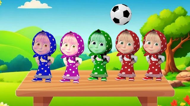 Coloring Pages For Children With Masha - Colored Balls Coloring Kids Song смотреть онлайн