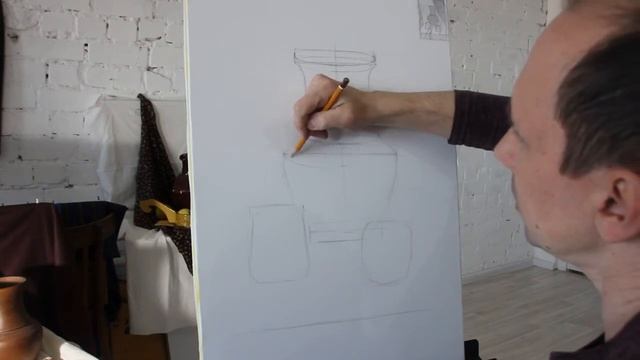 Рисунок натюрморта. 1 часть "Построение" смотреть онлайн