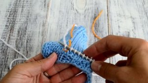 Вяжем бесшовный накладной карман спицами. Подробный МК.