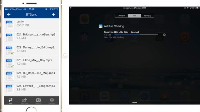 Как передавать файлы по Bluetooth в iOS 7 с твиком AirBlue Sharing смотреть онлайн