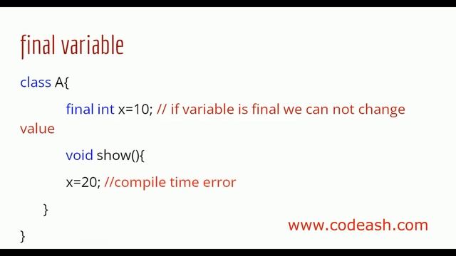 final keyword in Java | use of final keyword смотреть онлайн