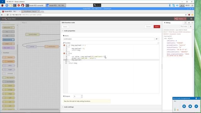 Gestion d'une base de donnée avec Node-RED sur Raspberry Pi . смотреть онлайн