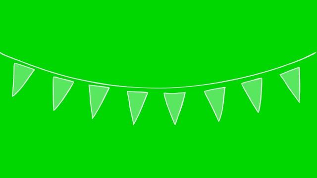 Футаж “Флажки треугольные“ смотреть онлайн