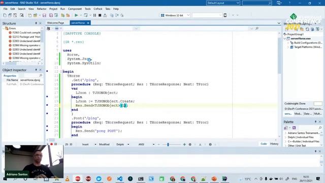 DevPr2021 - Construindo API REST em poucos minutos com Delphi, Horse e Boss смотреть онлайн