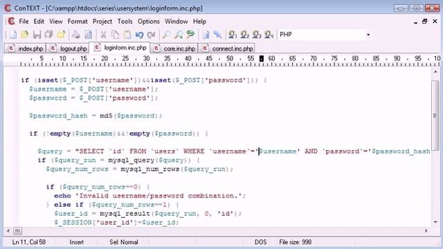 Beginner PHP Tutorial 143 Protecting the User Against SQL Injection смотреть онлайн