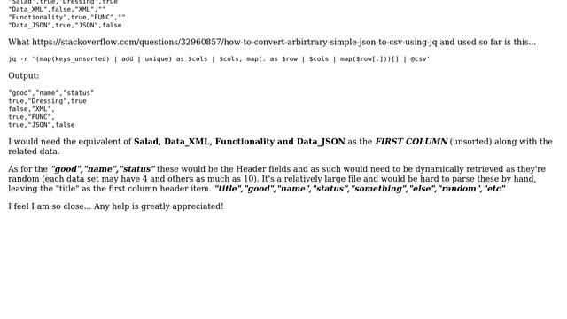 Unix & Linux: Export JSON to CSV with Headers using JQ смотреть онлайн