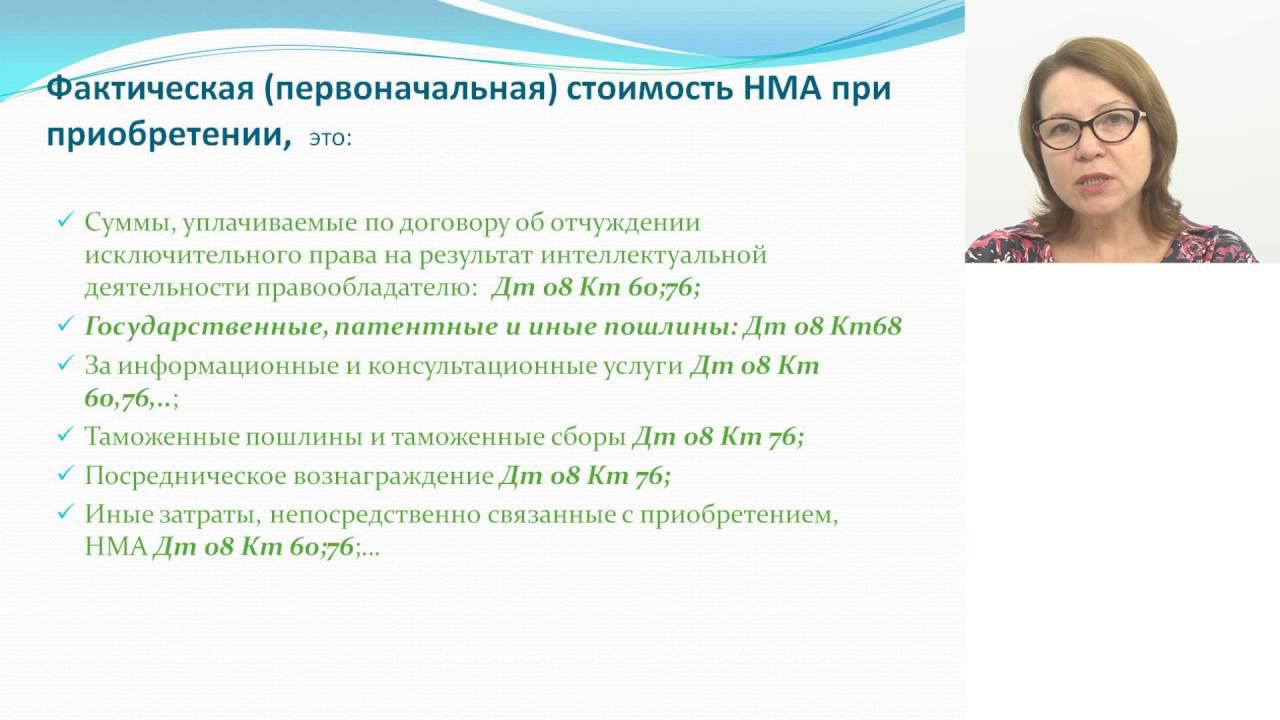 Учет нематериальных активов, программных продуктов и знаков обслуживания смотреть онлайн
