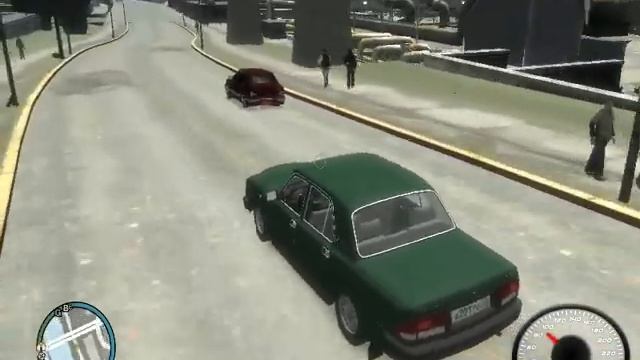 GTA IV: ГАЗ-3110 vs ВАЗ-2115 смотреть онлайн