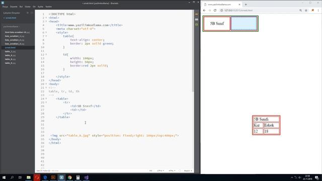 HTML Tablo Oluşturma смотреть онлайн
