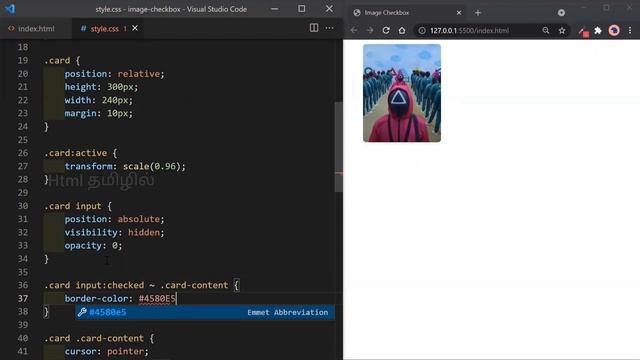 Create Custom Image Checkbox using HTML and CSS | HTML தமிழில் смотреть онлайн