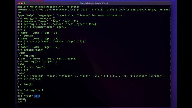 Python tutorial for beginners 6. Dictionaries смотреть онлайн