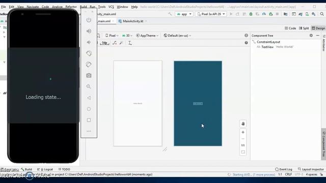 HELLO WORLD PROJECT IN ANDROID STUDIO (KOTLIN) смотреть онлайн