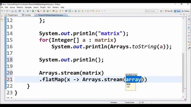 streams flat map integer array in java смотреть онлайн