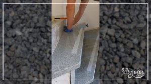 Укладка плитки из гранита на бетонную лестницу - делаем сами  I  Часть 1  I  Granitstufen  I  Teil