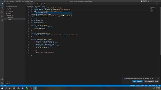 How to make a simple cookie clicker type game using only JavaScript and HTML смотреть онлайн