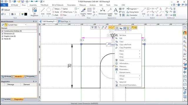 T-Flex CAD 15 English - Lesson 16/99 - Modifications via Dimensions смотреть онлайн