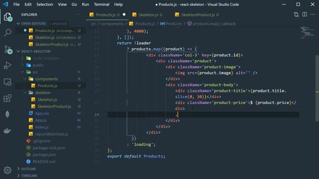 React JS Loading Skeleton UI смотреть онлайн